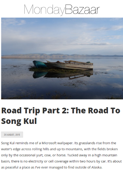 Monday Bazaar Travel Blog